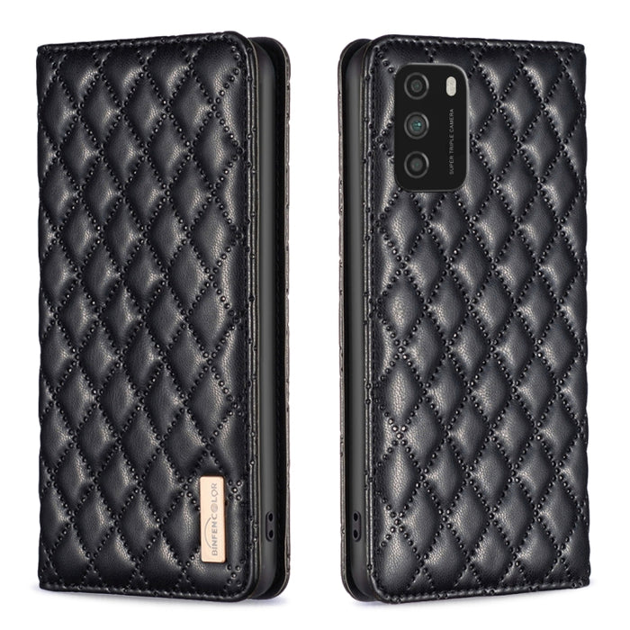 Estuche para teléfono con tapa de cuero magnético Diamond Lattice, For Xiaomi 12 Lite, For Xiaomi 12 Pro, For Xiaomi 12T / 12T Pro / Redmi K50 Ultra, For Xiaomi 12, For Xiaomi Poco M3, For Xiaomi Poco M3 Pro, For Xiaomi Poco X3 / X3 NFC