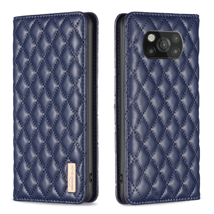 Estuche para teléfono con tapa de cuero magnético Diamond Lattice, For Xiaomi 12 Lite, For Xiaomi 12 Pro, For Xiaomi 12T / 12T Pro / Redmi K50 Ultra, For Xiaomi 12, For Xiaomi Poco M3, For Xiaomi Poco M3 Pro, For Xiaomi Poco X3 / X3 NFC