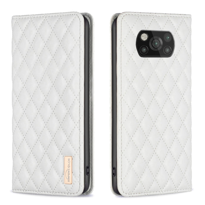 Estuche para teléfono con tapa de cuero magnético Diamond Lattice, For Xiaomi 12 Lite, For Xiaomi 12 Pro, For Xiaomi 12T / 12T Pro / Redmi K50 Ultra, For Xiaomi 12, For Xiaomi Poco M3, For Xiaomi Poco M3 Pro, For Xiaomi Poco X3 / X3 NFC