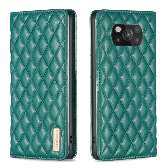 Estuche para teléfono con tapa de cuero magnético Diamond Lattice, For Xiaomi 12 Lite, For Xiaomi 12 Pro, For Xiaomi 12T / 12T Pro / Redmi K50 Ultra, For Xiaomi 12, For Xiaomi Poco M3, For Xiaomi Poco M3 Pro, For Xiaomi Poco X3 / X3 NFC