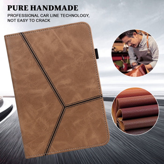 Estuche de cuero a rayas en relieve de color sólido, For Xiaomi Redmi Pad 10.61 2022