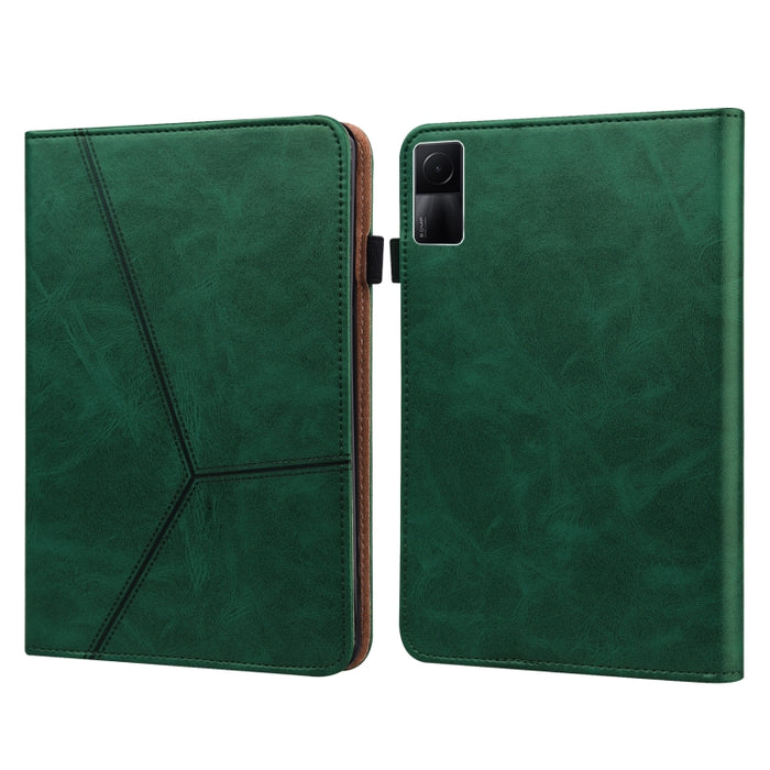Estuche de cuero a rayas en relieve de color sólido, For Xiaomi Redmi Pad 10.61 2022
