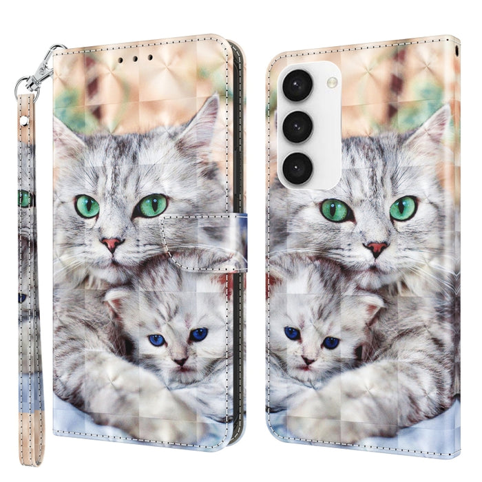 Estuche para teléfono de cuero pintado en 3D, For Samsung Galaxy S23 5G, For Samsung Galaxy S23+ 5G, For Samsung Galaxy S23 Ultra, For Samsung Galaxy A14 5G, For Samsung Galaxy A23e, For Samsung Galaxy A04, For Samsung Galaxy A04s                      ...
