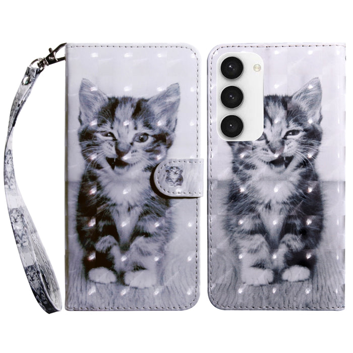Estuche para teléfono de cuero pintado en 3D, For Samsung Galaxy S23 5G, For Samsung Galaxy S23+ 5G, For Samsung Galaxy S23 Ultra, For Samsung Galaxy A14 5G, For Samsung Galaxy A23e, For Samsung Galaxy A04, For Samsung Galaxy A04s                      ...