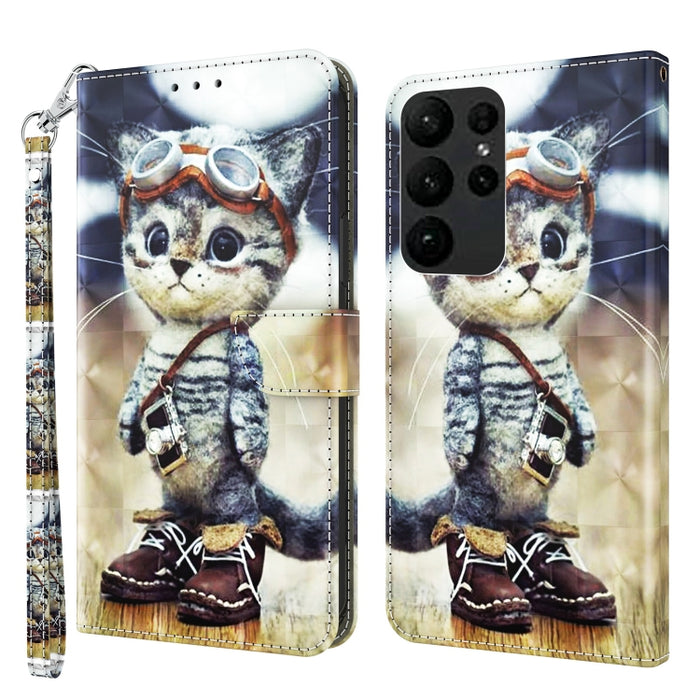 Estuche para teléfono de cuero pintado en 3D, For Samsung Galaxy S23 5G, For Samsung Galaxy S23+ 5G, For Samsung Galaxy S23 Ultra, For Samsung Galaxy A14 5G, For Samsung Galaxy A23e, For Samsung Galaxy A04, For Samsung Galaxy A04s                      ...