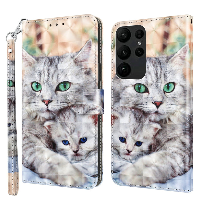 Estuche para teléfono de cuero pintado en 3D, For Samsung Galaxy S23 5G, For Samsung Galaxy S23+ 5G, For Samsung Galaxy S23 Ultra, For Samsung Galaxy A14 5G, For Samsung Galaxy A23e, For Samsung Galaxy A04, For Samsung Galaxy A04s                      ...