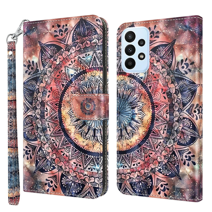 Estuche para teléfono de cuero pintado en 3D, For Samsung Galaxy S23 5G, For Samsung Galaxy S23+ 5G, For Samsung Galaxy S23 Ultra, For Samsung Galaxy A14 5G, For Samsung Galaxy A23e, For Samsung Galaxy A04, For Samsung Galaxy A04s                      ...