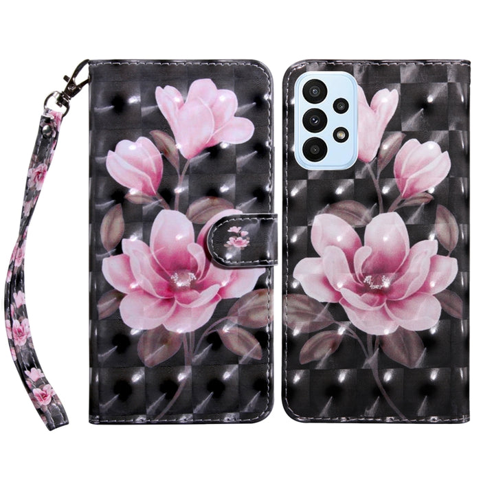 Estuche para teléfono de cuero pintado en 3D, For Samsung Galaxy S23 5G, For Samsung Galaxy S23+ 5G, For Samsung Galaxy S23 Ultra, For Samsung Galaxy A14 5G, For Samsung Galaxy A23e, For Samsung Galaxy A04, For Samsung Galaxy A04s                      ...