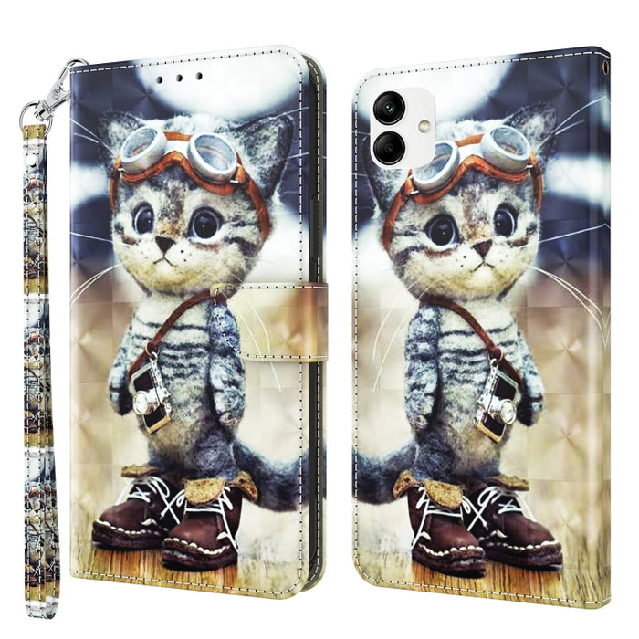 Estuche para teléfono de cuero pintado en 3D, For Samsung Galaxy S23 5G, For Samsung Galaxy S23+ 5G, For Samsung Galaxy S23 Ultra, For Samsung Galaxy A14 5G, For Samsung Galaxy A23e, For Samsung Galaxy A04, For Samsung Galaxy A04s                      ...