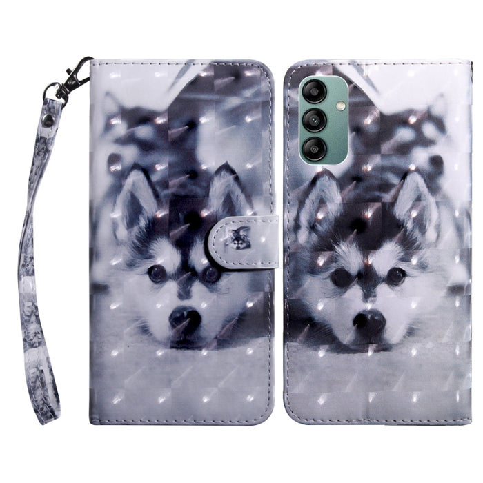 Estuche para teléfono de cuero pintado en 3D, For Samsung Galaxy S23 5G, For Samsung Galaxy S23+ 5G, For Samsung Galaxy S23 Ultra, For Samsung Galaxy A14 5G, For Samsung Galaxy A23e, For Samsung Galaxy A04, For Samsung Galaxy A04s                      ...