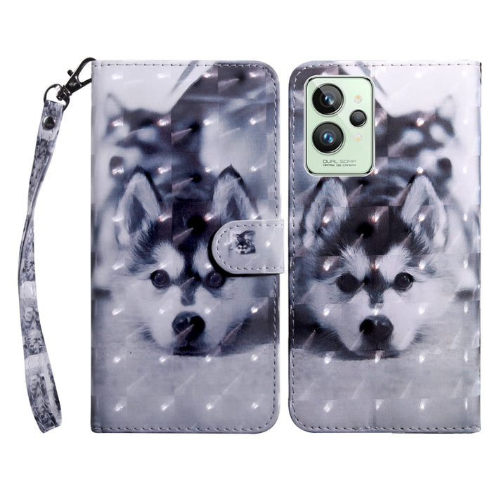 Estuche para teléfono de cuero pintado en 3D, For Realme GT2 Pro, For Sony Xperia 5 IV, For Motorola Moto E22, For Honor X8 4G, For Honor 50