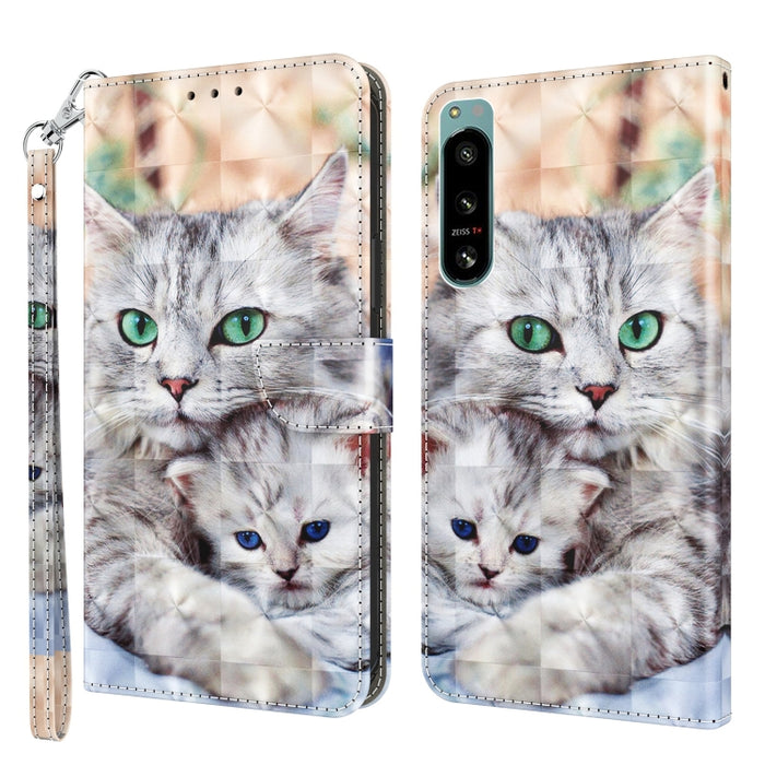 Estuche para teléfono de cuero pintado en 3D, For Realme GT2 Pro, For Sony Xperia 5 IV, For Motorola Moto E22, For Honor X8 4G, For Honor 50