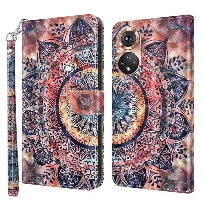 Estuche para teléfono de cuero pintado en 3D, For Realme GT2 Pro, For Sony Xperia 5 IV, For Motorola Moto E22, For Honor X8 4G, For Honor 50