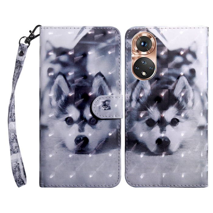 Estuche para teléfono de cuero pintado en 3D, For Realme GT2 Pro, For Sony Xperia 5 IV, For Motorola Moto E22, For Honor X8 4G, For Honor 50