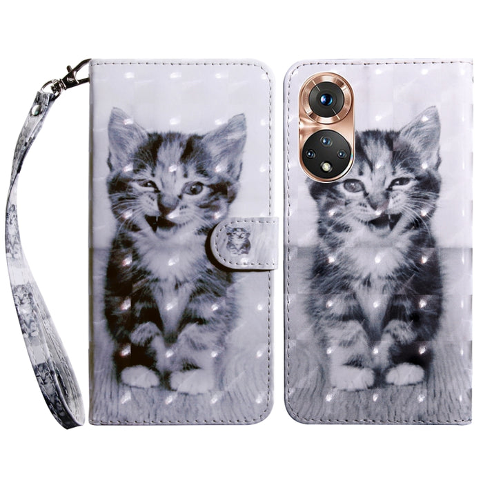 Estuche para teléfono de cuero pintado en 3D, For Realme GT2 Pro, For Sony Xperia 5 IV, For Motorola Moto E22, For Honor X8 4G, For Honor 50