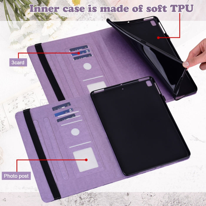 Estuche para tableta de cuero estampado prensado con estampado de árboles y ciervos, For Xiaomi Redmi Pad 10.61 2022