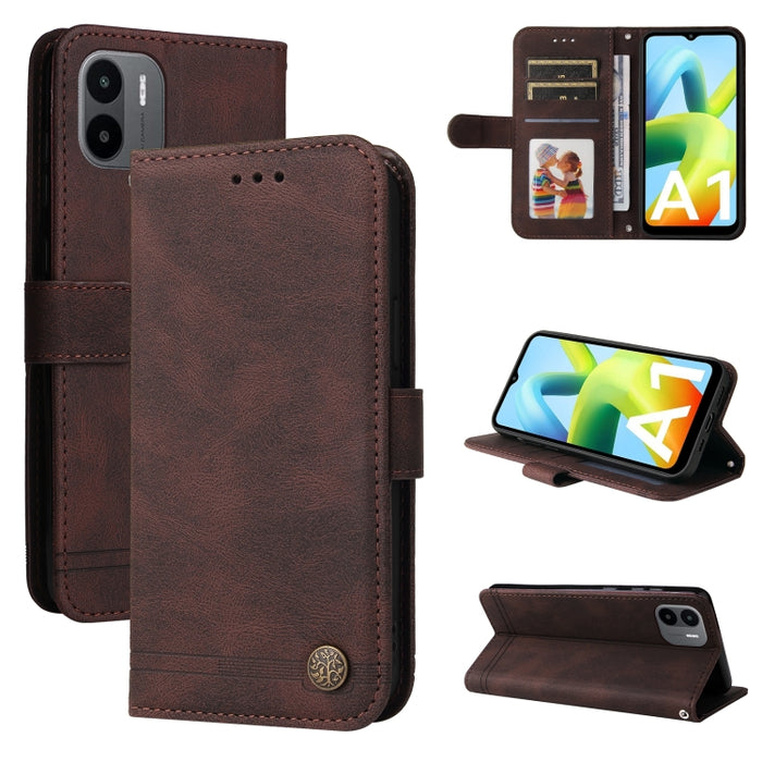 Skin Feel Life Tree Funda de piel para teléfono con botón de metal, For Xiaomi Redmi A1 4G, For Xiaomi 12T / 12T Pro / Redmi K50 Ultra