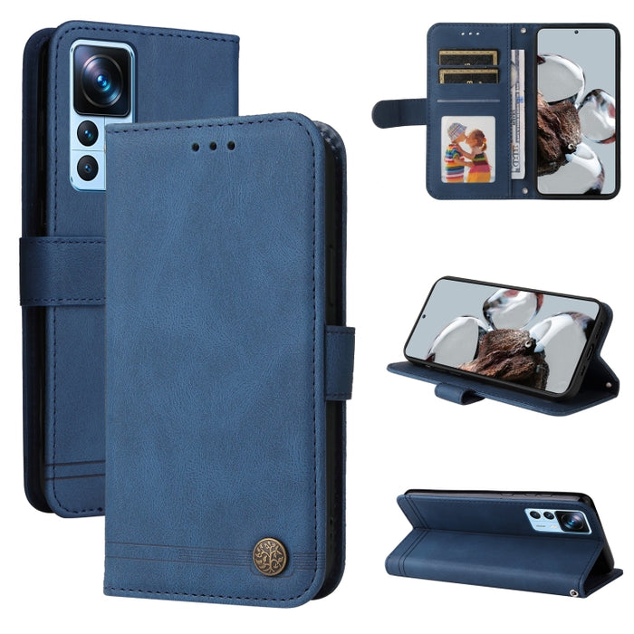 Skin Feel Life Tree Funda de piel para teléfono con botón de metal, For Xiaomi Redmi A1 4G, For Xiaomi 12T / 12T Pro / Redmi K50 Ultra