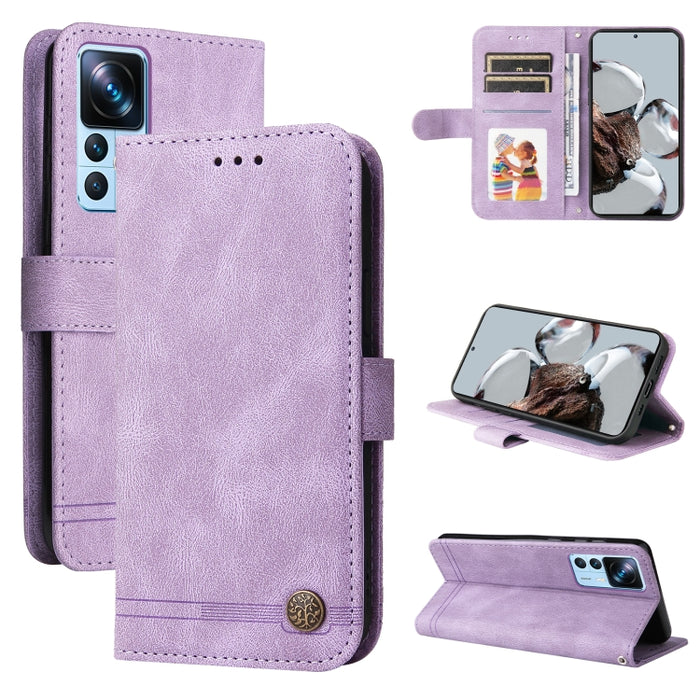 Skin Feel Life Tree Funda de piel para teléfono con botón de metal, For Xiaomi Redmi A1 4G, For Xiaomi 12T / 12T Pro / Redmi K50 Ultra