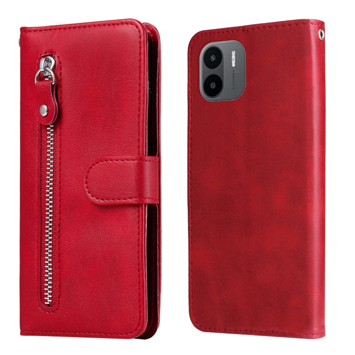 Estuche para teléfono de cuero con cremallera y textura de becerro, For Xiaomi Redmi A1 4G, For Xiaomi 12T / 12T Pro / Redmi K50 Ultra
