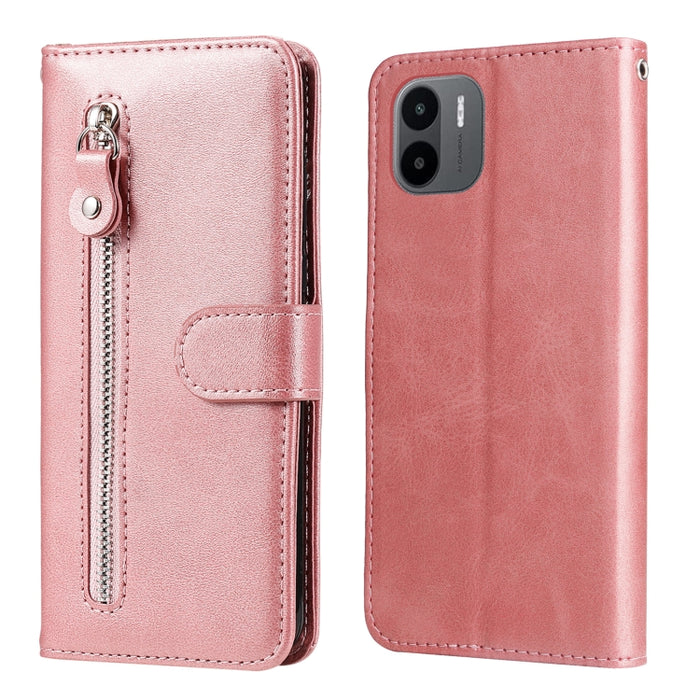 Estuche para teléfono de cuero con cremallera y textura de becerro, For Xiaomi Redmi A1 4G, For Xiaomi 12T / 12T Pro / Redmi K50 Ultra
