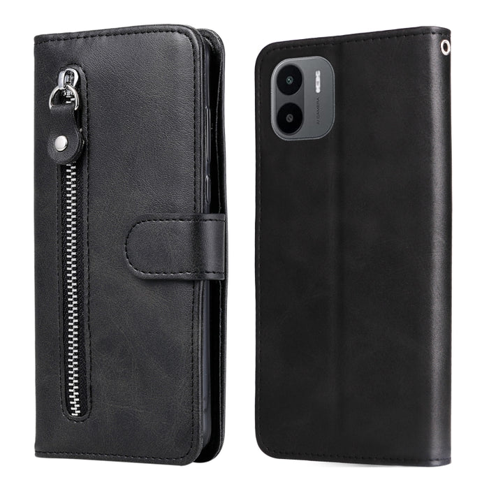 Estuche para teléfono de cuero con cremallera y textura de becerro, For Xiaomi Redmi A1 4G, For Xiaomi 12T / 12T Pro / Redmi K50 Ultra