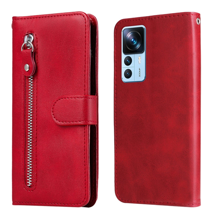 Estuche para teléfono de cuero con cremallera y textura de becerro, For Xiaomi Redmi A1 4G, For Xiaomi 12T / 12T Pro / Redmi K50 Ultra