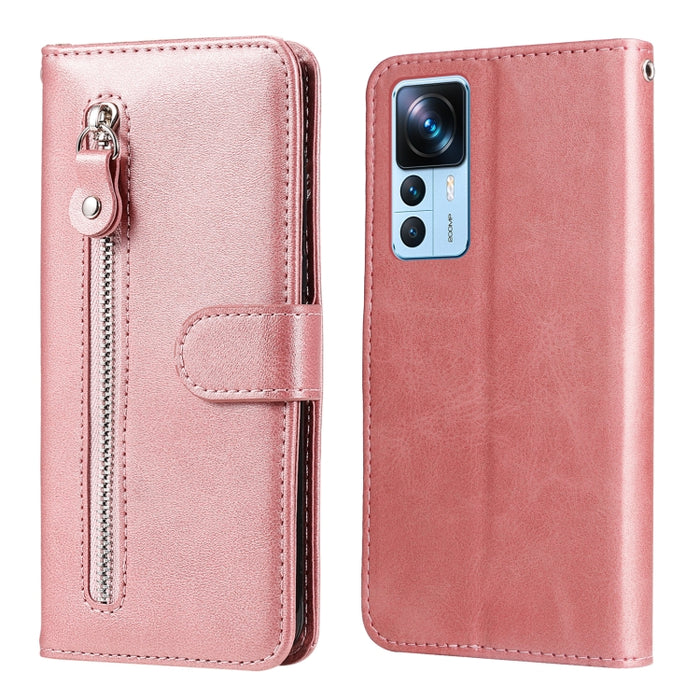 Estuche para teléfono de cuero con cremallera y textura de becerro, For Xiaomi Redmi A1 4G, For Xiaomi 12T / 12T Pro / Redmi K50 Ultra