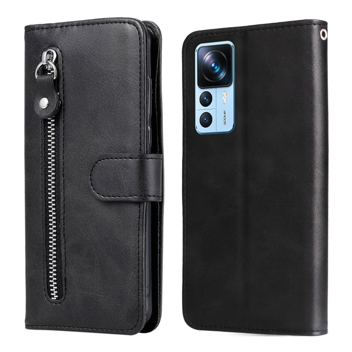 Estuche para teléfono de cuero con cremallera y textura de becerro, For Xiaomi Redmi A1 4G, For Xiaomi 12T / 12T Pro / Redmi K50 Ultra