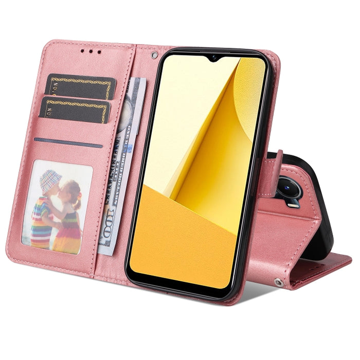 Estuche para teléfono de cuero con textura de becerro JSM, For OPPO Reno8 5G Global, For OPPO Reno8 Pro 5G Global, For vivo Y02s / Y16 4G, For vivo Y35 4G / Y22 / Y22s, For Xiaomi Poco M4 5G / M5 4G, For Xiaomi 12T / 12T Pro / Redmi K50 Ultra          ...