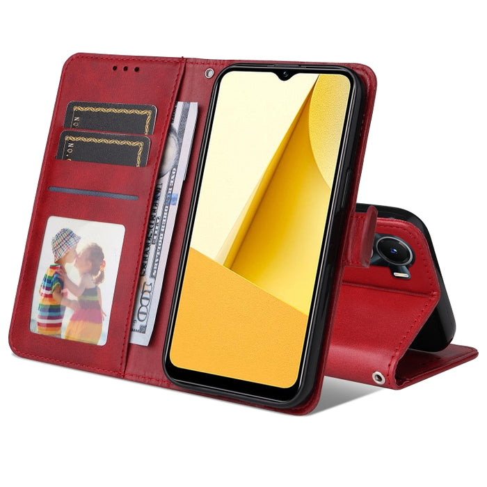 Estuche para teléfono de cuero con textura de becerro JSM, For OPPO Reno8 5G Global, For OPPO Reno8 Pro 5G Global, For vivo Y02s / Y16 4G, For vivo Y35 4G / Y22 / Y22s, For Xiaomi Poco M4 5G / M5 4G, For Xiaomi 12T / 12T Pro / Redmi K50 Ultra          ...
