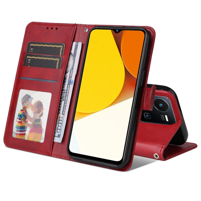 Estuche para teléfono de cuero con textura de becerro JSM, For OPPO Reno8 5G Global, For OPPO Reno8 Pro 5G Global, For vivo Y02s / Y16 4G, For vivo Y35 4G / Y22 / Y22s, For Xiaomi Poco M4 5G / M5 4G, For Xiaomi 12T / 12T Pro / Redmi K50 Ultra          ...
