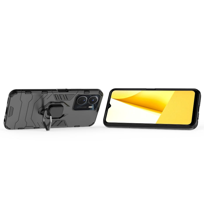Funda protectora para teléfono PC + TPU a prueba de golpes con soporte de anillo magnético, For vivo Y16, For vivo Y35 4G, For Xiaomi Redmi A1