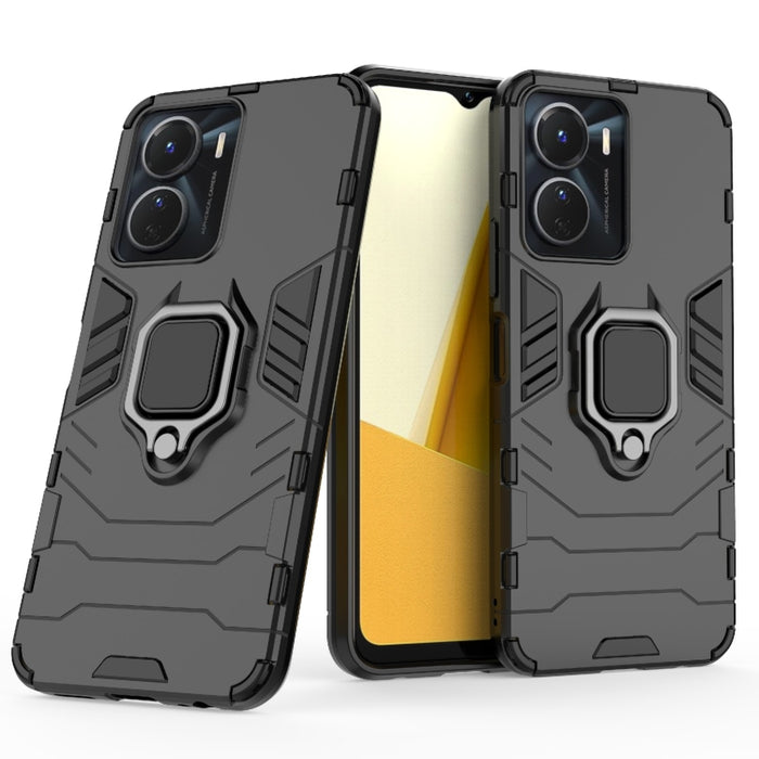 Funda protectora para teléfono PC + TPU a prueba de golpes con soporte de anillo magnético, For vivo Y16, For vivo Y35 4G, For Xiaomi Redmi A1
