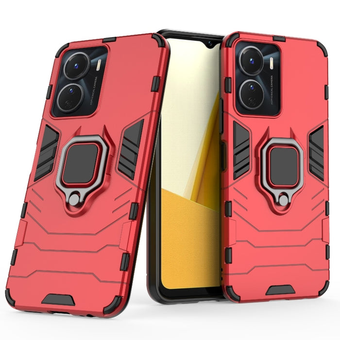 Funda protectora para teléfono PC + TPU a prueba de golpes con soporte de anillo magnético, For vivo Y16, For vivo Y35 4G, For Xiaomi Redmi A1