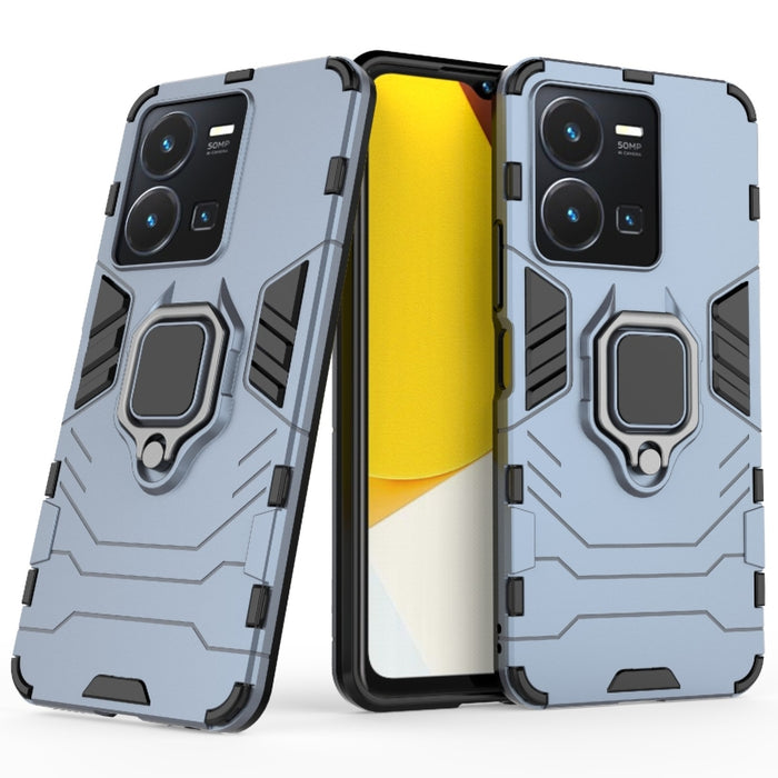 Funda protectora para teléfono PC + TPU a prueba de golpes con soporte de anillo magnético, For vivo Y16, For vivo Y35 4G, For Xiaomi Redmi A1