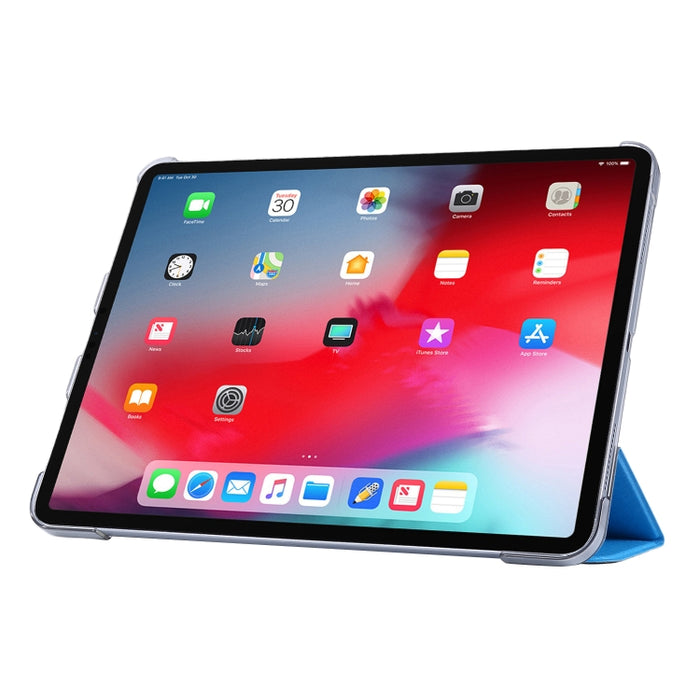 Funda de cuero con tres pliegues horizontales y textura de seda TPU con soporte
