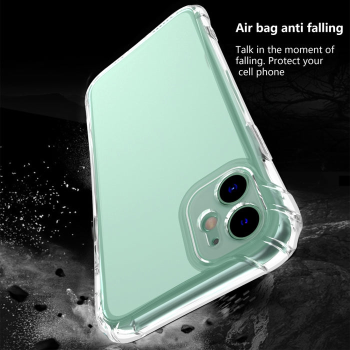 Estuche a prueba de golpes con bolsa de aire de TPU transparente con orificio de conversión de sonido