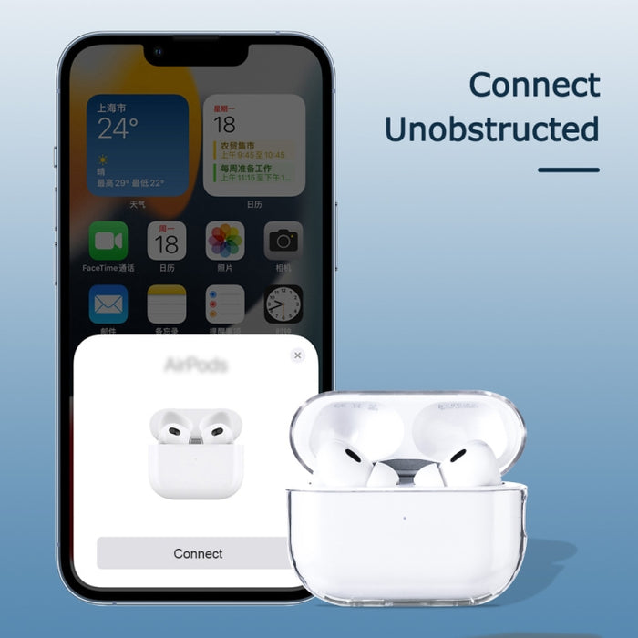 Para AirPods Pro 2 Auriculares Funda protectora transparente para PC
