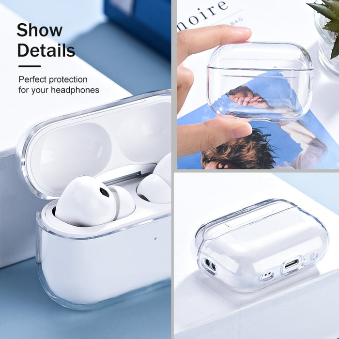 Para AirPods Pro 2 Auriculares Funda protectora transparente para PC