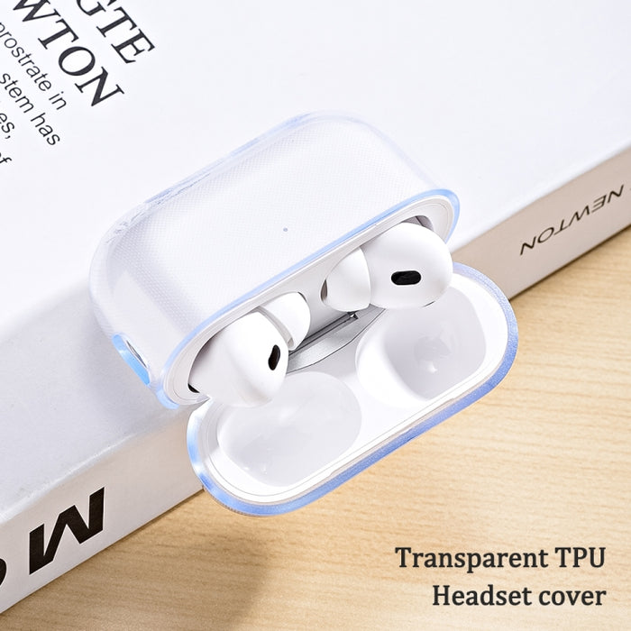 Para AirPods Pro 2 Funda protectora transparente de TPU para auriculares
