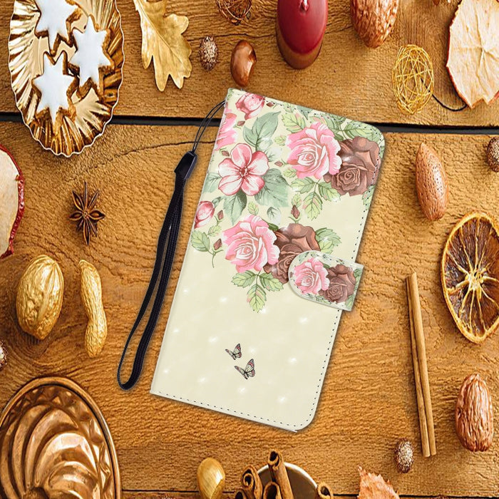 Estuche de cuero con tapa horizontal de dibujo en color 3D con soporte, ranura para tarjeta y billetera, For Xiaomi Redmi Note 9 Pro