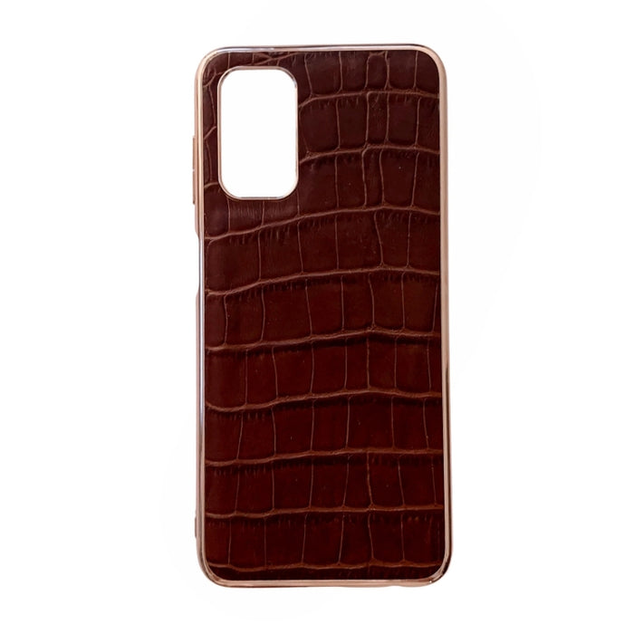Caja de teléfono de galvanoplastia de cuero genuino con textura de cocodrilo, For Samsung Galaxy A13 4G, For Samsung Galaxy A23 4G/5G, For Samsung Galaxy A33 5G, For Samsung Galaxy A53 5G, For Samsung Galaxy A73 5G, For Samsung Galaxy Z Flip3 5G       ...