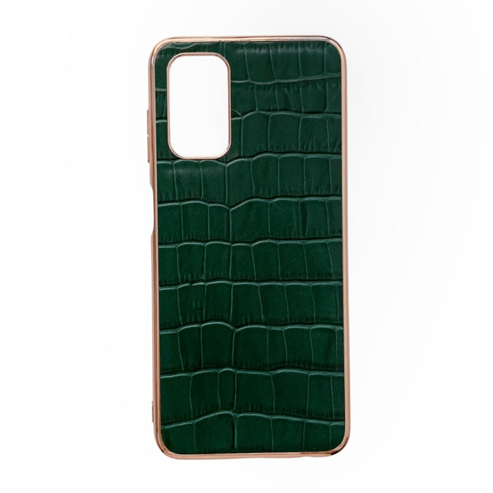 Caja de teléfono de galvanoplastia de cuero genuino con textura de cocodrilo, For Samsung Galaxy A13 4G, For Samsung Galaxy A23 4G/5G, For Samsung Galaxy A33 5G, For Samsung Galaxy A53 5G, For Samsung Galaxy A73 5G, For Samsung Galaxy Z Flip3 5G       ...