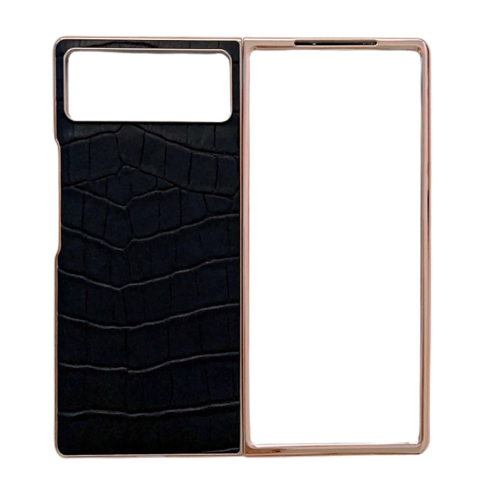 Caja de teléfono de galvanoplastia de cuero genuino con textura de cocodrilo, For Samsung Galaxy A13 4G, For Samsung Galaxy A23 4G/5G, For Samsung Galaxy A33 5G, For Samsung Galaxy A53 5G, For Samsung Galaxy A73 5G, For Samsung Galaxy Z Flip3 5G       ...