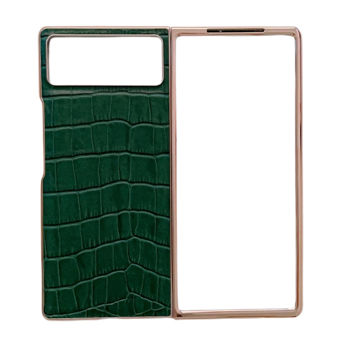 Caja de teléfono de galvanoplastia de cuero genuino con textura de cocodrilo, For Samsung Galaxy A13 4G, For Samsung Galaxy A23 4G/5G, For Samsung Galaxy A33 5G, For Samsung Galaxy A53 5G, For Samsung Galaxy A73 5G, For Samsung Galaxy Z Flip3 5G       ...