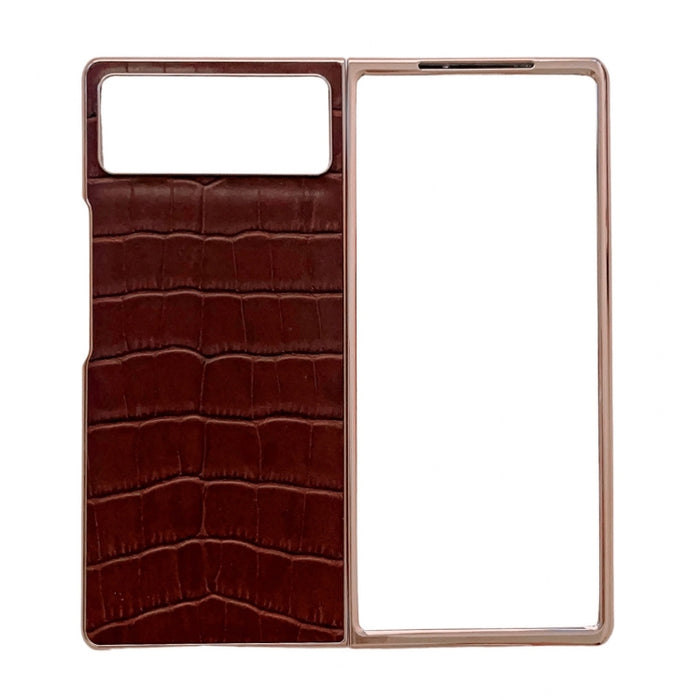 Caja de teléfono de galvanoplastia de cuero genuino con textura de cocodrilo, For Samsung Galaxy A13 4G, For Samsung Galaxy A23 4G/5G, For Samsung Galaxy A33 5G, For Samsung Galaxy A53 5G, For Samsung Galaxy A73 5G, For Samsung Galaxy Z Flip3 5G       ...