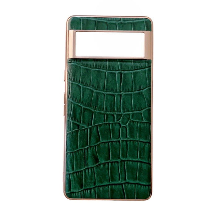Caja de teléfono de galvanoplastia de cuero genuino con textura de cocodrilo, For Samsung Galaxy A13 4G, For Samsung Galaxy A23 4G/5G, For Samsung Galaxy A33 5G, For Samsung Galaxy A53 5G, For Samsung Galaxy A73 5G, For Samsung Galaxy Z Flip3 5G       ...