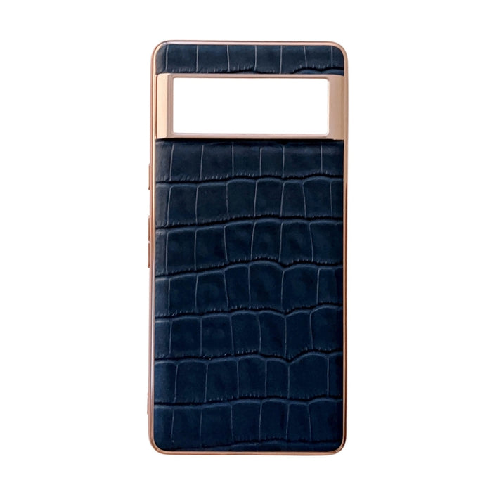 Caja de teléfono de galvanoplastia de cuero genuino con textura de cocodrilo, For Samsung Galaxy A13 4G, For Samsung Galaxy A23 4G/5G, For Samsung Galaxy A33 5G, For Samsung Galaxy A53 5G, For Samsung Galaxy A73 5G, For Samsung Galaxy Z Flip3 5G       ...