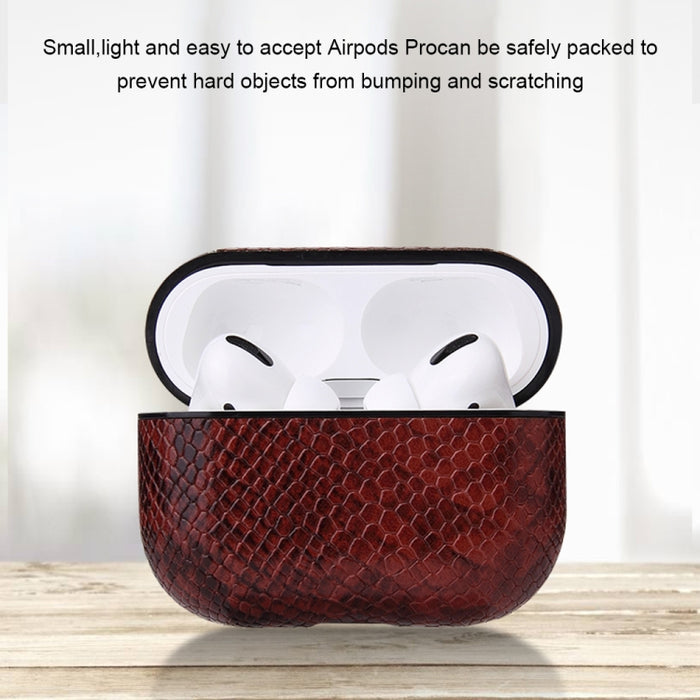 Estuche protector de cuero PU con textura de piel de serpiente anticaída con mosquetón